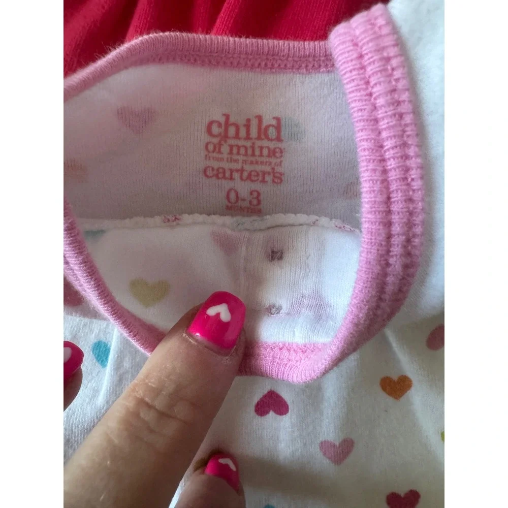 Baby Girls 4 Piece Bundle Carter's Child of Mine‎ Daddy's Little Lady 0-3M